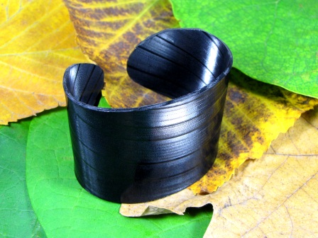 Bracelet - Vinyl Cuff, Eco friendly devised from recycled record album.
