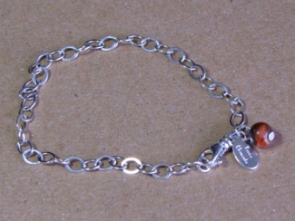 Bracelet - Red Jasper, sterling silver bracelet.